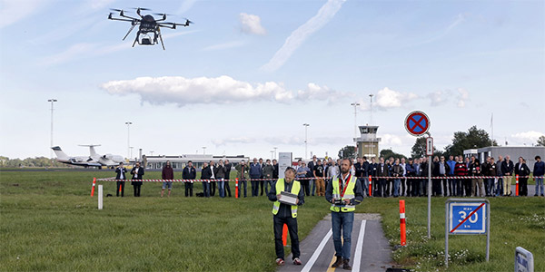 Drone testing at UAS Denmark Test Center